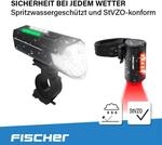 FISCHER Akku-USB-LED Beleuchtungsset 80 Lux inkl R&uuml;cklicht Twin Bodenbeleuchtung