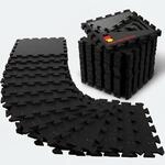 Bodenschutzmatte Fitness &ndash; Vollgummi-Bodenmatte &ndash; 8er-Set Puzzlematten