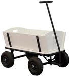Billy Beach Wagon Bollerwagen, Holz, Luftreifen, Schwarz