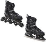 Verstellbare Rollschuhe Schlittschuhe 2in1 Pulse Schwarz