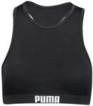 BH Puma Swim Women Racerback Swim Top 1p, Schwarz, Damen
