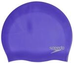 Speedo Junior geformte Silikon-Badm&uuml;tze - Lila/Rot