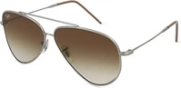 Ray-Ban Aviator Unisex Gunmetal Braun Gradient RB0101S Aviator Reverse Grau