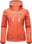 Marikoo Damen Softshelljacke - Kleine Zicke, warm mit Kapuze & Fleecefutter Rot