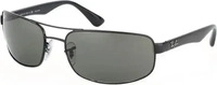 Ray-Ban Lunettes De Soleil Rayban 3445 Noir Vert Polaris&eacute; 002/58 64mm Schwarz Damen