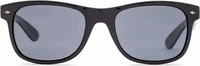 Polaroid Rectangle Unisex gl&auml;nzend schwarz grau polarisierte Sonnenbrille