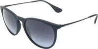 Ray-Ban Runde Damen Sonnenbrille gummiert Schwarz Grau Gradient