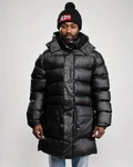 Hunter Gummierter Puffer Herrenmantel Schwarz Herren