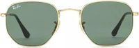 Ray-Ban Sonnenbrille sechseckig 3548N 001 Gold Gr&uuml;n G-15 Herren