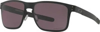 Oakley Rechteckige Unisex Matt Schwarz Prizm Grau Sonnenbrille