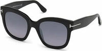 Tom Ford Sonnenbrille 0613 Beatrix 01C Gl&auml;nzend schwarz rauchgrau spiegeln Damen