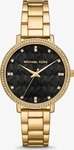 Michael Kors MK4593 Pyper schwarz MK gemusterte Damenuhr Gold Damen