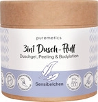 puremetics 3in1 Dusch-Fluff Sensibelchen mit Zuckerpeeling 4251844902319