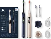 Oclean X Pro Digital Y2076 Duo elektrische Zahnb&uuml;rsten-Set, Gold + Blau 1 St&uuml;ck