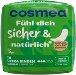 Cosmea Ultra Binden, Oberfl&auml;che 100% Bio-Baumwolle, Normal ohne Duft, 16 St&uuml;ck