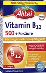 Abtei Vitamin B12 500 + Fols&auml;ure Mini-Tabletten 10.3 g, Grundpreis: &euro;...