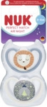NUK Perfect Match Air Night Silikon-Schnuller, blau & beige 0-6 Monate...