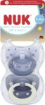 NUK First Choice Classic Day & Night Silikon-Schnuller, blau 0-6 Monate 4008600447498