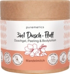 puremetics 3in1 Dusch-Fluff Mandelmilch mit Zuckerpeeling 4260519421130