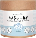 puremetics 3in1 Dusch-Fluff Cotton mit Zuckerpeeling 4260519420607