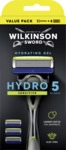 Wilkinson Sword Hydro 5 Sensitive Value Pack - Rasiergriff mit 4 Klingen