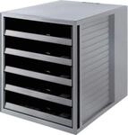 Schubladenbox SCHRANK-SET KARMA, 5 offene Schubladen, DIN A4, leichtlaufend, B 275 x