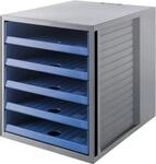 Schubladenbox SCHRANK-SET KARMA, 5 offene Schubladen, DIN A4, leichtlaufend, B 275 x