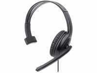 IC Intracom Manhattan Mono Over-Ear Headset (USB), Microphone Boom (padded), Retail