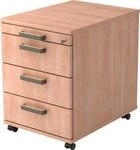 Rollcontainer TOPAS LINE, 3 Sch&uuml;be, 1 Utensilienauszug, abschlie&szlig;bar,