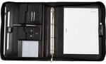 Alassio Orgamappe SALERNO, DIN A4, Nylon, mit DIN A4 Schreibblock, schwarz