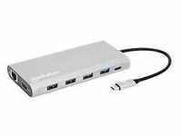 Manhattan USB-C Dock/Hub with Card Reader and MST, Ports (x10): Ethernet, 4K HDMI