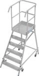 Fahrbare Podestleiter Krause Stabilo Professional, einseitig begehbar, 1x6 Stufen,
