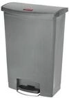 Tretabfalleimer Slim Jim&reg;, Kunststoff, Fassungsverm&ouml;gen 90 Liter, mit Rollen, grau