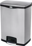 Slim Jim Step-ON Tretabfallbeh&auml;lter, aus Edelstahl, 90 Liter, schwarz