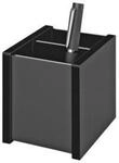 Stiftebutler black office, 2 F&auml;cher, Acrylglas, schwarz, mit Gummif&uuml;&szlig;en