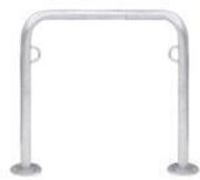 Anlehnb&uuml;gel WSM, 2-seitig, B 750 x T 48 x H 800 mm, Stahl verzinkt, zum Aufd&uuml;beln