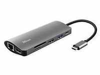 Trust Dalyx 7-in-1 USB-C Multiport Adapter - Dockingstation - USB-C 3.2 - HDMI - 1GbE