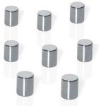 Neodym-Magnete, Form zylindrisch, f. Glas-Magnettafeln, 8 St&uuml;ck
