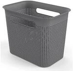 Aufbewahrungsbox Rotho BRISEN, Volumen 7 l, Lochstruktur, hoch & schmal, stapelbar,