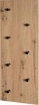 Wandgarderobe HAKU, Hoch- und Querformat, 7 Haken mit jeweils 3 kg Tragkraft, B 800 x
