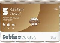 Satino K&uuml;chenrollen PureSoft, 3-lagig, mit Pr&auml;gung, L 14 m x B 220 mm, 100 %