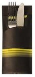 Bestecktaschen Papstar Stripes, inkl. wei&szlig;er Serviette, 520 Stk., 200 x 85 mm,