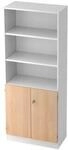 Regalschrank, B 800 x T 420 x H 2004 mm, 5 OH, 5 B&ouml;den, 2 T&uuml;ren,