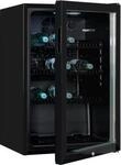 Exquisit Glast&uuml;rk&uuml;hlschrank GKS120-GT-160C Schwarz 118 l, Umluft, 3 Ablagen,