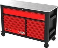 PERFORMANCEplus P45 SCHWARZ/ROT Werkstattwagen mit 14 Schubladen