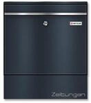 Metzler Briefkasten BK212-RE-ZF, austauschbares Namensschild, separates Zeitungsfach,