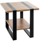 HAKU Beistelltisch, quadratisch, B 450 x T 450 x H 450 mm, Stahlrohr schwarz, Ablage
