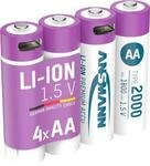Li-Ion Akkus ANSMANN Mignon AA, 1,5 V, Typ 2000 (min. 1800 mAh), 3,26 Wh, Type C