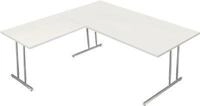 Schreibtisch Toledo, mit Anbautisch, h&ouml;henverstellbar, C-Fu&szlig;, B 2000 x T 1000 mm,