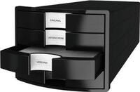 Schubladenbox HAN Impuls 2.0, 4 Schubladen, Format A4, stapelbar, geschlossen,